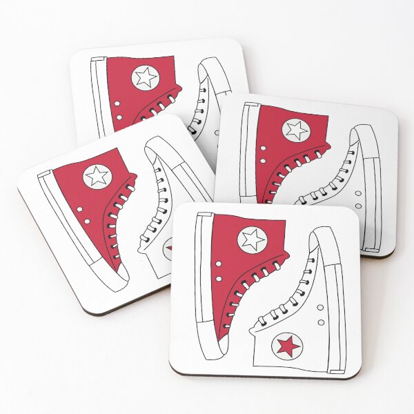 Item preview, Red & White Sneakers Sticker designed and sold by lennyandlee.
