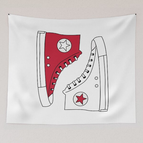 Item preview, Red & White Sneakers Sticker designed and sold by lennyandlee.