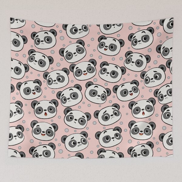 Item preview, Kawaii Panda Illustration Expressions Pattern  designed and sold by basselelkadi.