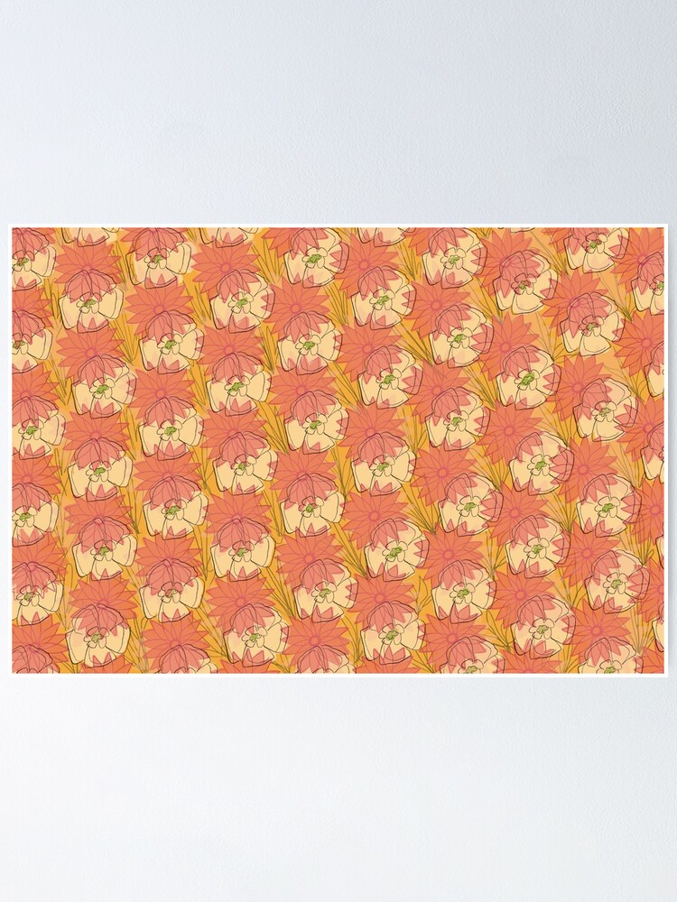 Thumbnail 1 of 3, Poster, Retro Floral 1 designed and sold by sofriedart.
