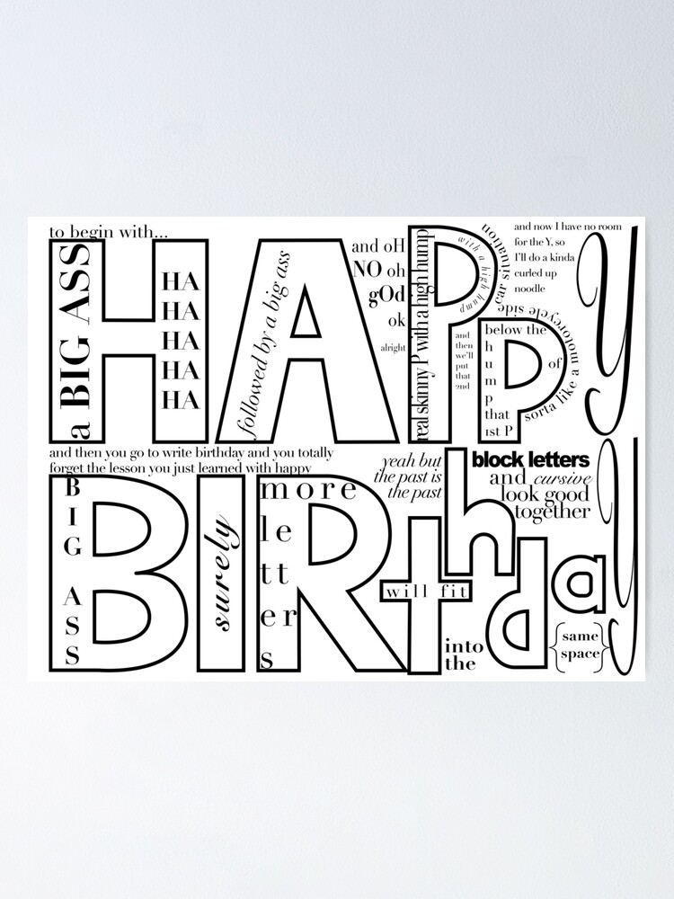 Happy Birthday Card John Mulaney John Mulaney Happy Birthday Sign" Poster For Sale By Abbiem97 | Redbubble