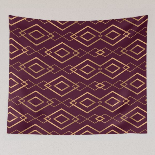 Item preview, Geometric Luxury Yellow Red Pattern  designed and sold by TagCreation.