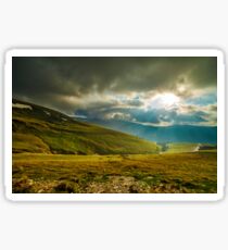 Sunset in the mountains Sticker