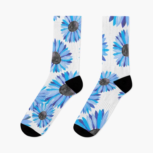 Item preview, Watercolor Sunflowers Pattern - Blue designed and sold by monitdesign.