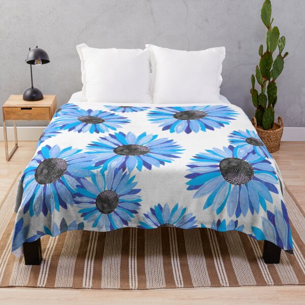 Item preview, Watercolor Sunflowers Pattern - Blue designed and sold by monitdesign.