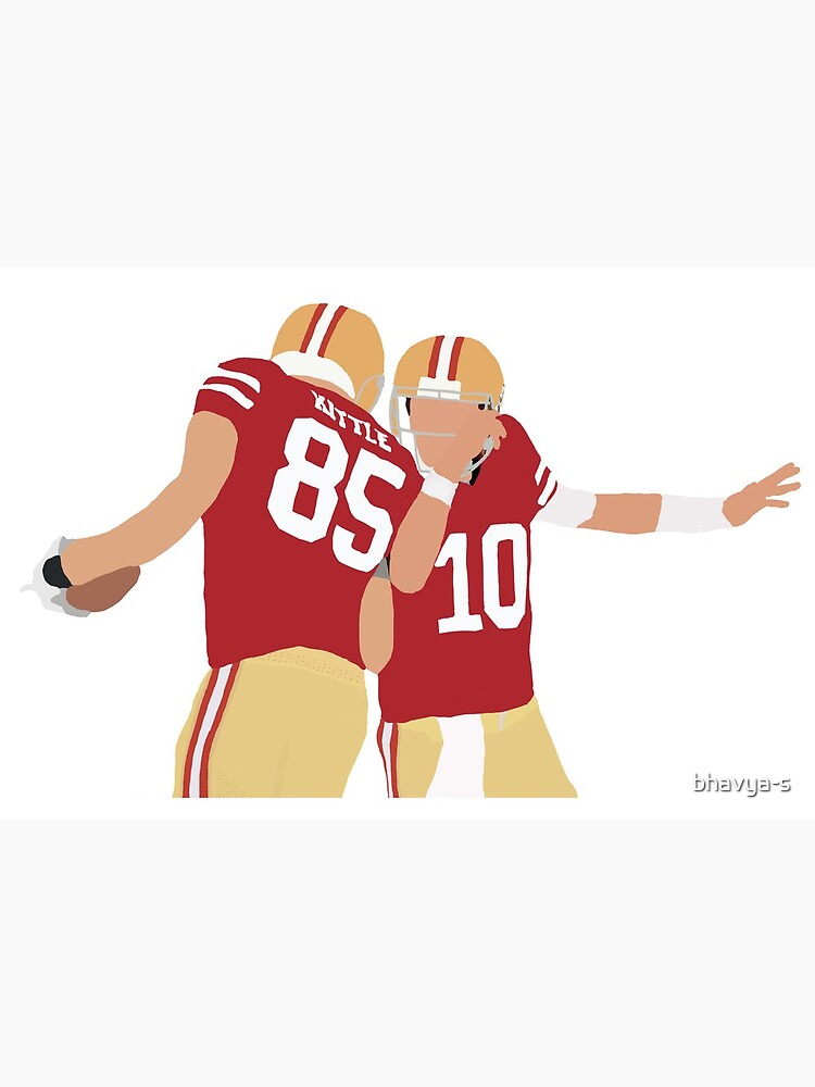 George Kittle watercolor, San Francisco 49ers wall art, George