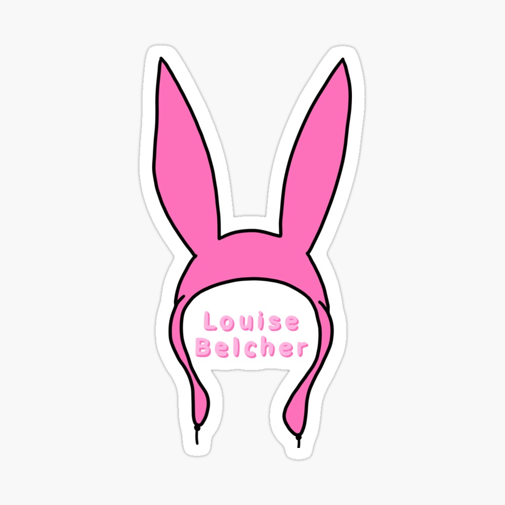 Louise Bunny Ear Hat with hair | Sticker