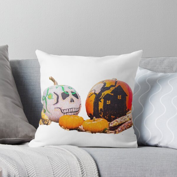 Item preview, Halloween Pumpkin Face and House Artwork  designed and sold by Nayon24.