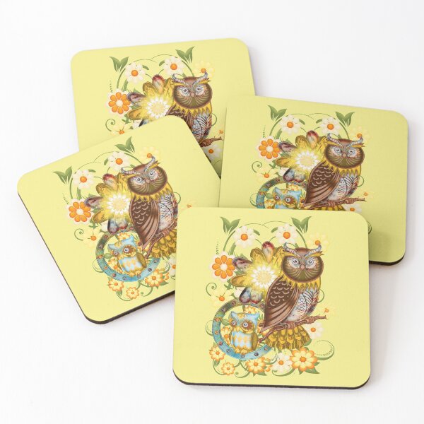 Item preview, Summer Owls, fantasy art designed and sold by LoneAngel.