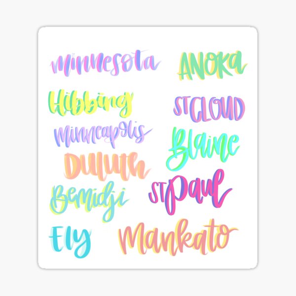Item preview, minnesota cities stickers designed and sold by caseyjasper.