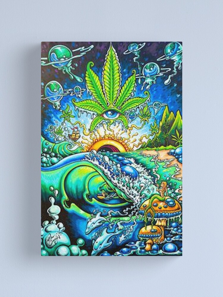  Weed Pattern Cannabis Golden Designer Cool Wall Decor Art Print  Poster 12x18: Posters & Prints