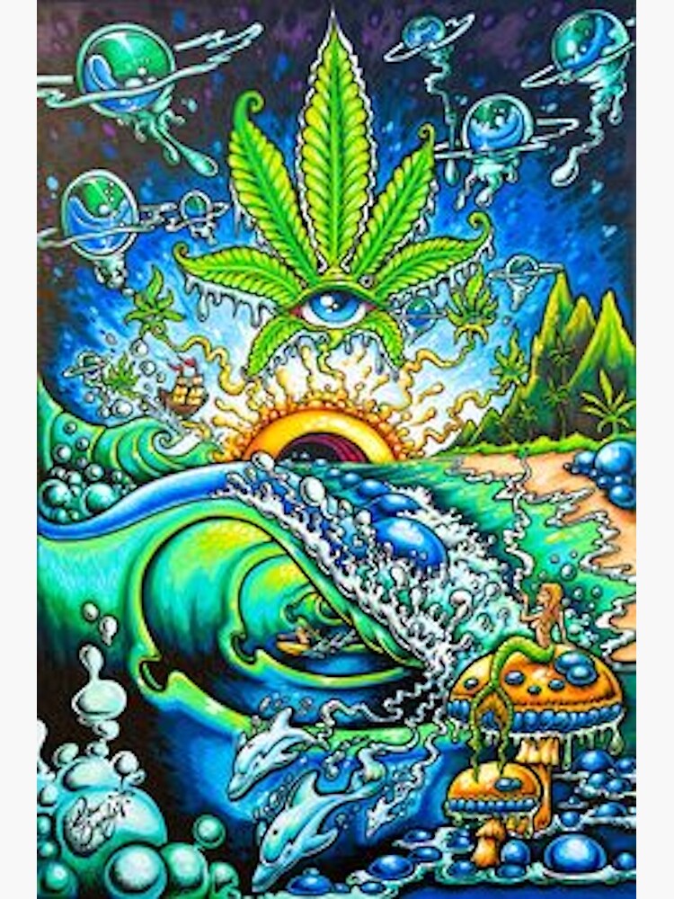 Trippy Stoner Art Poster For Sale By Baileybenner Redbubble