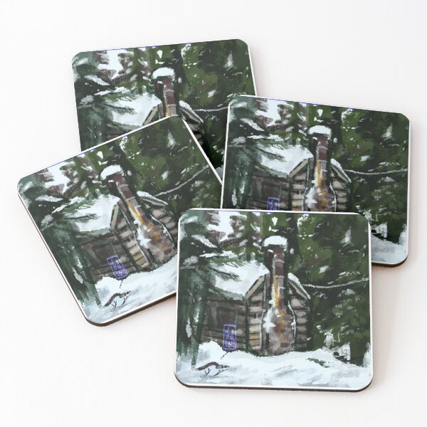 Item preview, winter snow cabin designed and sold by trashcangoddess.