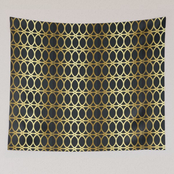 Item preview, Geometric Luxury Yellow Black Pattern designed and sold by TagCreation.