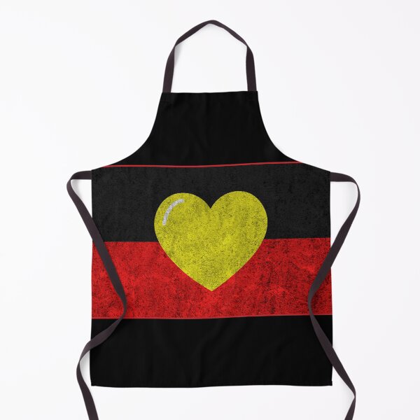 Item preview, Aboriginal Flag Heart designed and sold by GuessDesigns.