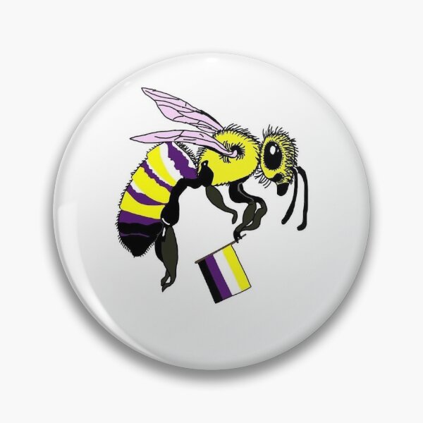 Item preview, Nonbinary Pride Bee designed and sold by JaimeWinchester.