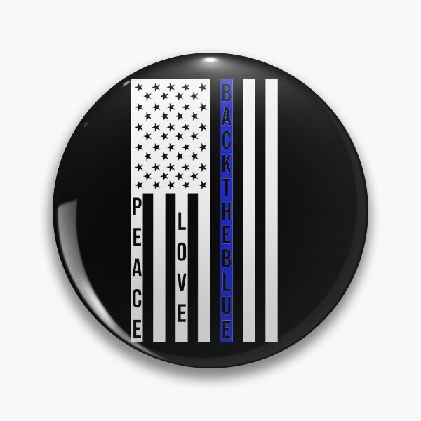 Item preview, Thin Blue Line - Flag Peace, Love & Back The Blue designed and sold by Michael Schmidt.