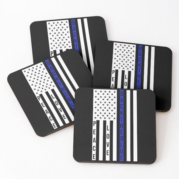 Item preview, Thin Blue Line - Flag Peace, Love & Back The Blue designed and sold by Michael Schmidt.