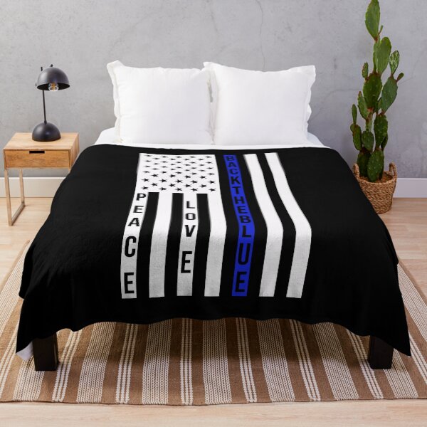 Item preview, Thin Blue Line - Flag Peace, Love & Back The Blue designed and sold by Michael Schmidt.