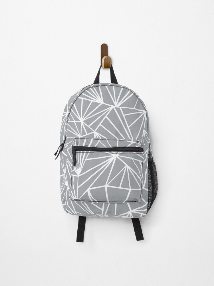 Thumbnail 1 of 3, Backpack, Abstract Fan Repeat Grey designed and sold by ProjectM.