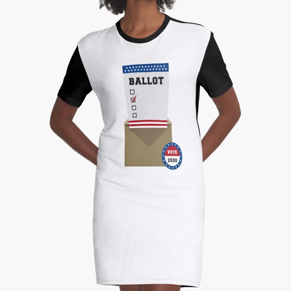 Vote by Mail, Election 2020 Graphic T-Shirt Dress