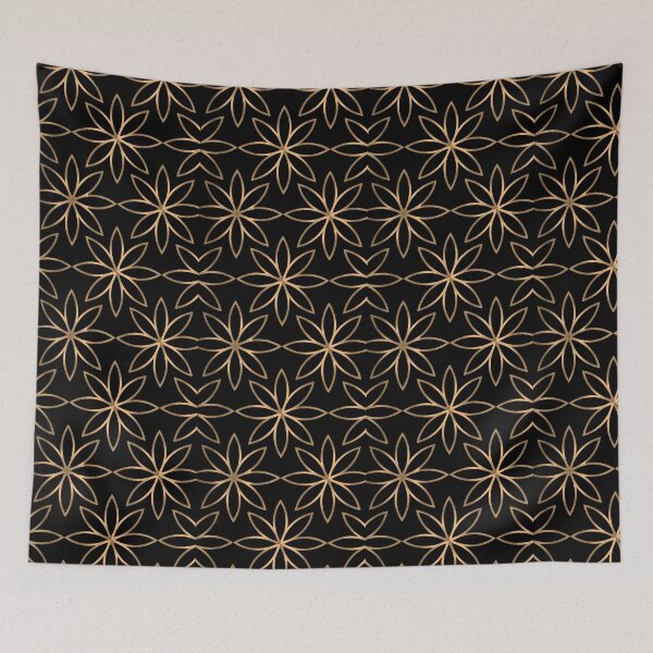 Item preview, Gold Luxury Flowers Pattern designed and sold by TagCreation.