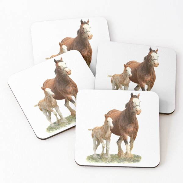 Item preview, Clydesdale Mare and Foal designed and sold by Trudi's Images.