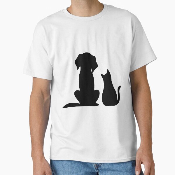 Vista previa del artículo con la obra «Gato negro y perro», diseñado y vendido por zackup.