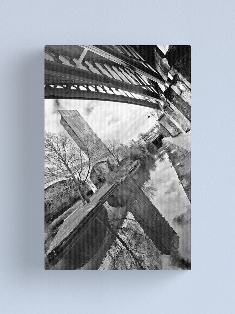 Alternate view of Reflection on old and new Manchester Canvas Print