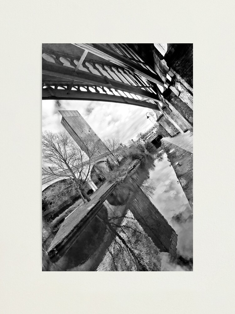 Alternate view of Reflection on old and new Manchester Photographic Print