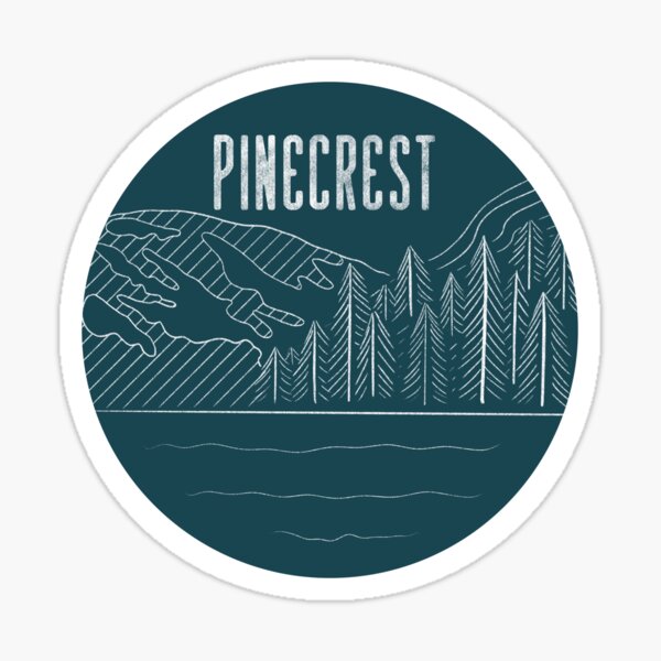 Blue Pinecrest Mountain Sketch Sticker