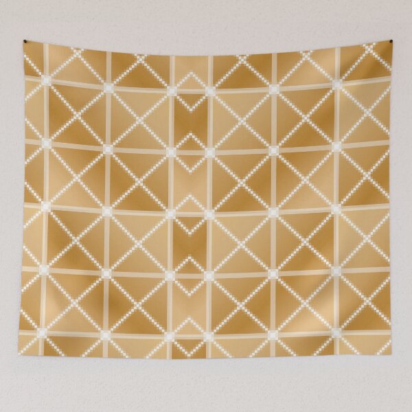 Item preview, Geometric Luxury Yellow Square Shape Pattern designed and sold by PickCreation.