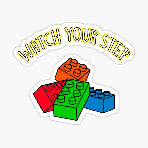 Item preview, Watch Your Step Funny Toy Brick Building Set & Blocks designed and sold by JustLivinLife.