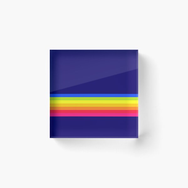 Item preview, vintage rainbow stripe on navy designed and sold by Camille Gerrick.