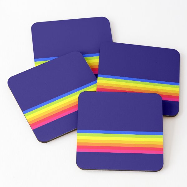 Item preview, vintage rainbow stripe on navy designed and sold by Camille Gerrick.