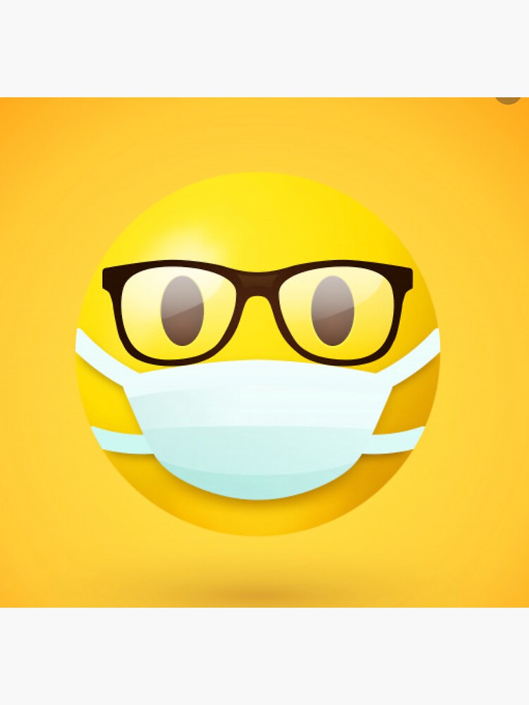 "Face Mask Emoji" Sticker for Sale by HappySoulDesign Redbubble