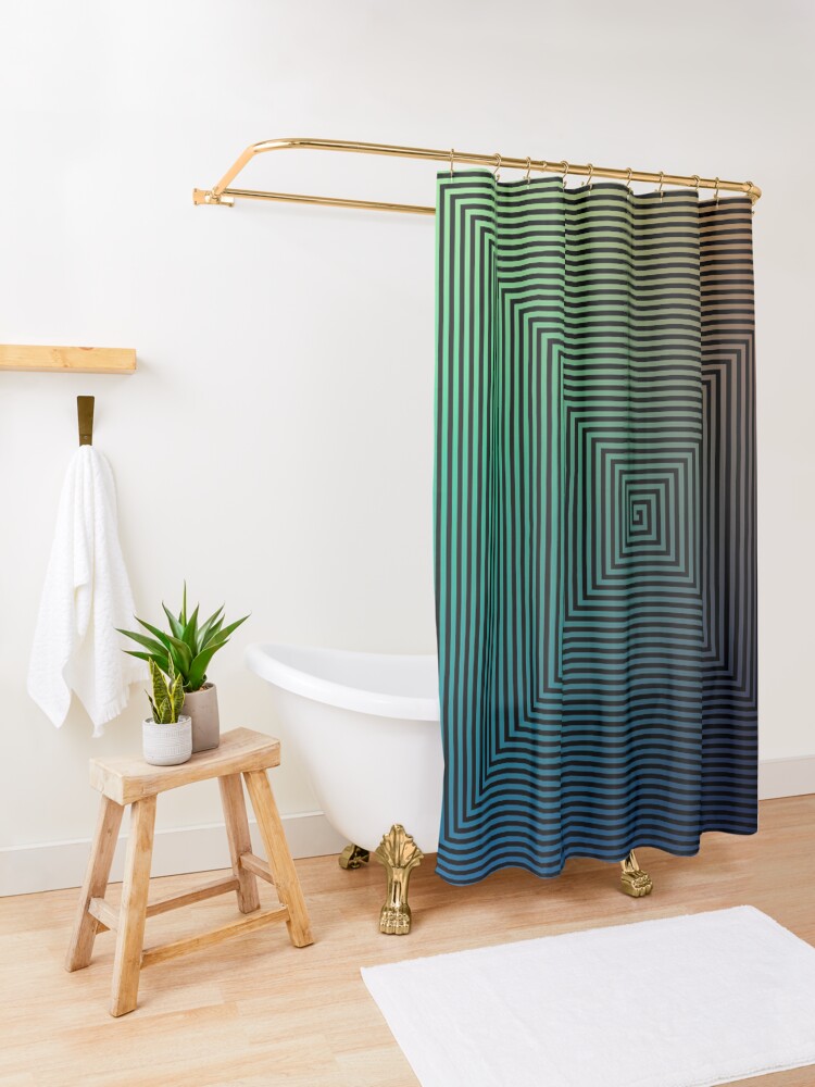Alternate view of Puzzling World Shower Curtain
