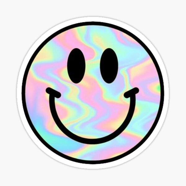 visage souriant, holo Sticker