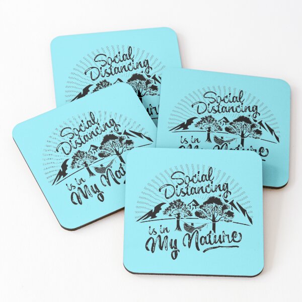 Item preview, Hammock Camping Social Distancing Is In My Nature Black Ink designed and sold by Elevated Hiker Apparel.