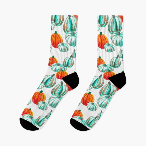 Item preview, Watercolor Halloween Pumpkins - Orange & Teal designed and sold by monitdesign.