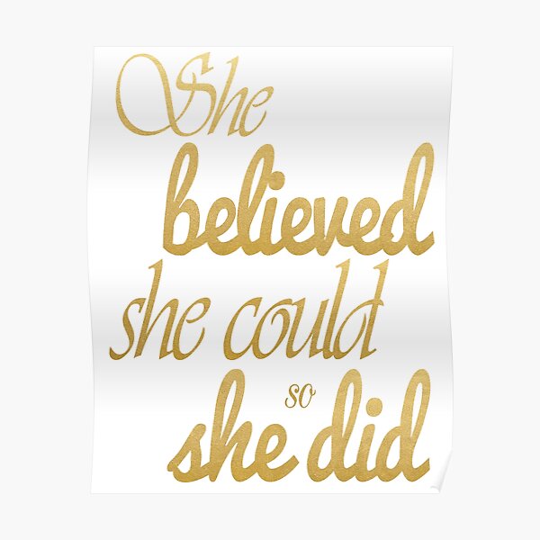She Believed She Could So She Did Wall Art for Sale | Redbubble