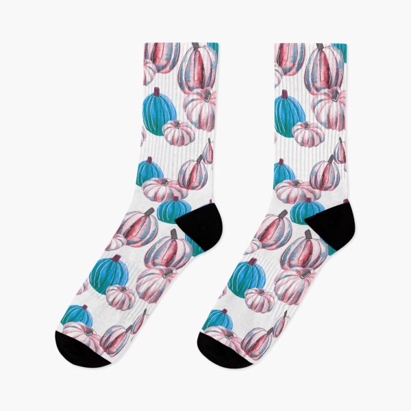 Item preview, Watercolor Halloween Pumpkins - Pink & Blue designed and sold by monitdesign.