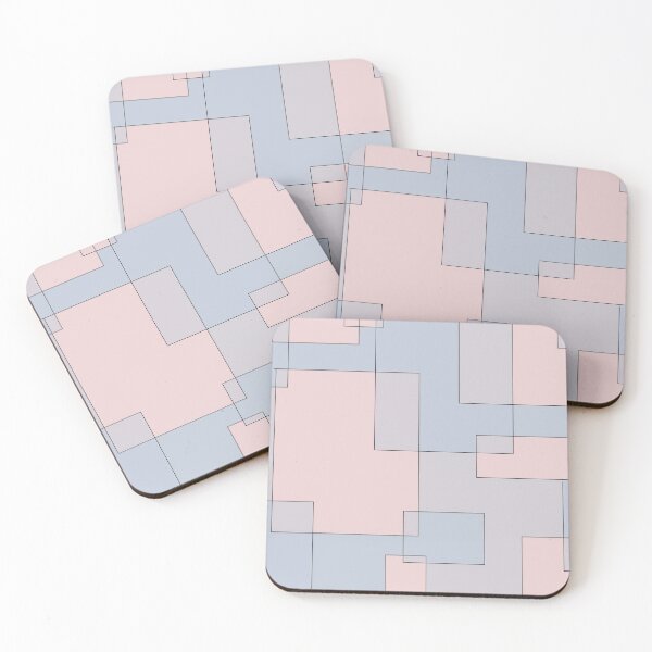 Item preview, Pink & Blue Layered Pattern designed and sold by Ellora  Roy.
