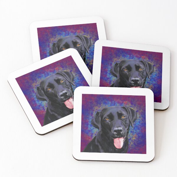 Item preview, Happy Black Lab Dog Portrait designed and sold by Jon Mardin.