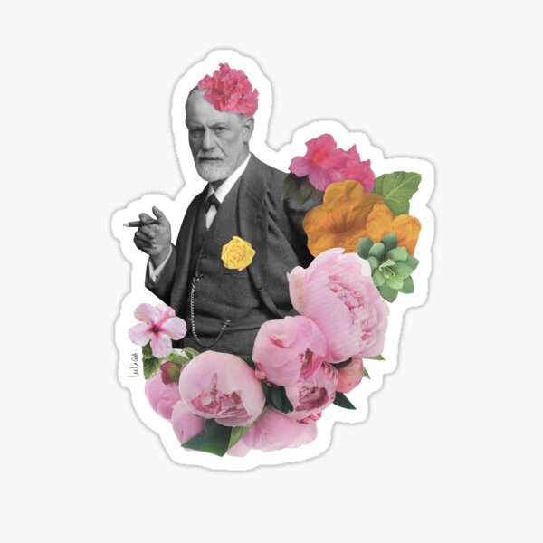 Sigmund Freud Collage Sticker