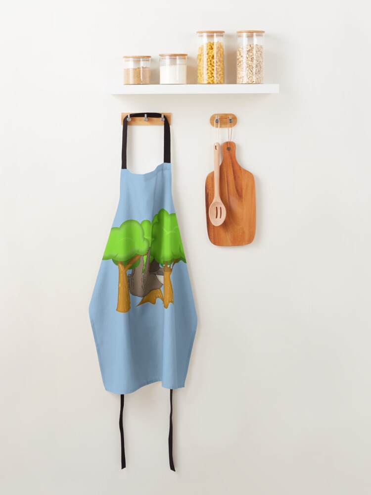 Alternate view of Cute Sloth Hanging From A Tree, Sloth Gift Apron