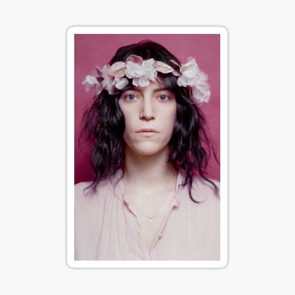 Patti Smith 70s Punk Flower Crown Sticker