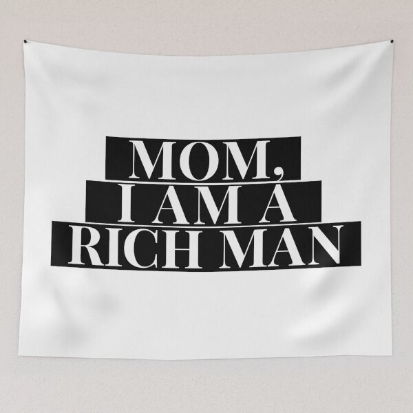 Item preview, "Mom, I am a rich man" Cher feminist quote (black and white) designed and sold by --EllieEdits--.
