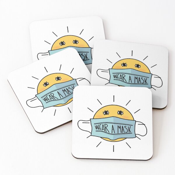 Item preview, Wear A Mask Cute Sun Illustration designed and sold by Strawberry Canvas.