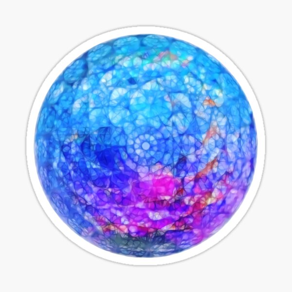 Stained Glass Moon Sticker